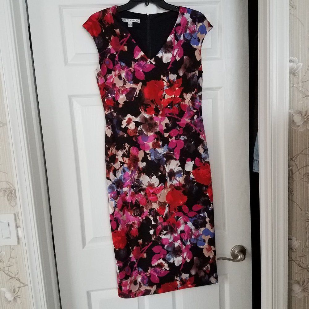 NWOT Maggy London Floral Midi Dress